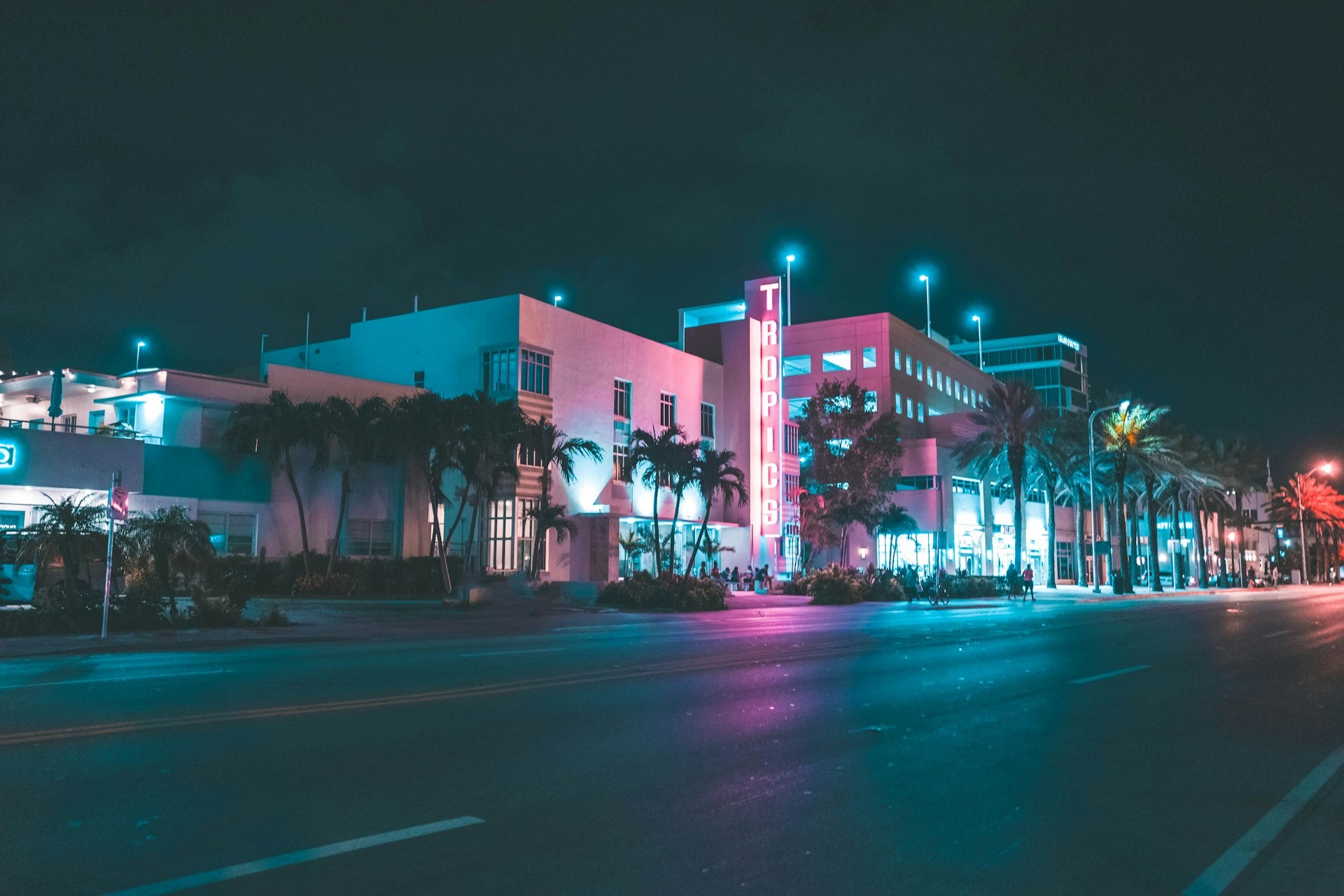 Miami Beach oceanfront skyline with turquoise water
